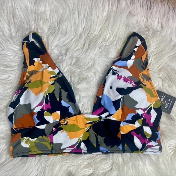 Bar III Other - Bar III Tropical Flower Print Bikini Top
